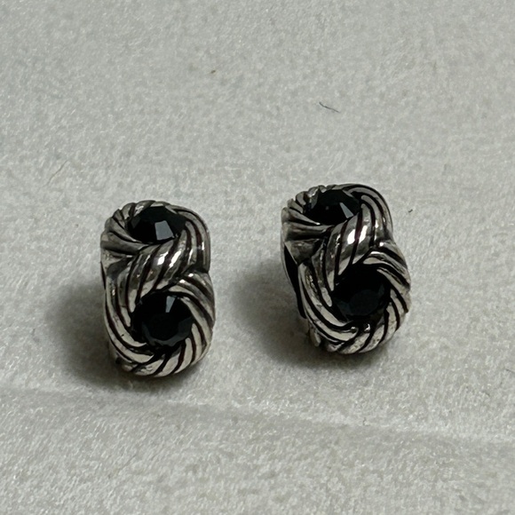 Brighton Razzle Dazzle Crystal Beads Spacer Lot of 4; Green Black Silver Plated - Picture 12 of 13